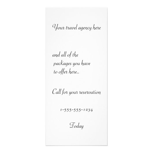 Zonnevakantierackkaart Reclamekaart (Achterkant)