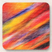 Zonnevaste Abstracte kleuren Onderzetter (Voorkant)