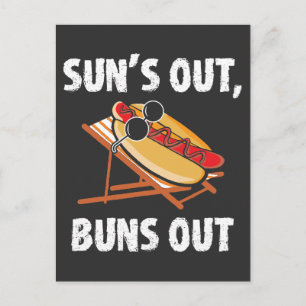 Zonnevel uit Funny Hot Dog Food Lover Gift Briefkaart