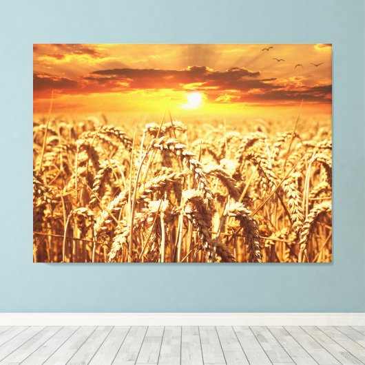 Zonneveld en warmteveld canvas afdruk (Insitu (Houten vloer))