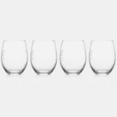 Zonneverduistering 2024 Aangepaste locatie Herdenk Wijnglas Zonder Voet (Links)