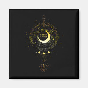 Zonneverduistering 2024 Boho Sun Moon Path Totaal Magneet