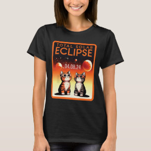 Zonneverduistering 2024 Katten Totaal Zonneverduis T-shirt