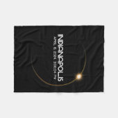 Zonneverduistering 2024 Stad Fleece Deken (Voorkant (Horizontaal))