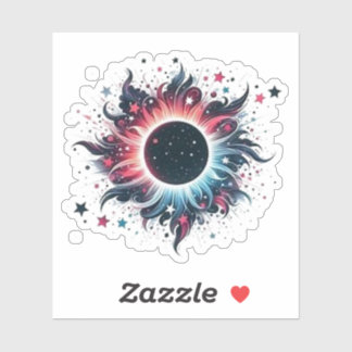 Zonneverduistering bloem sticker