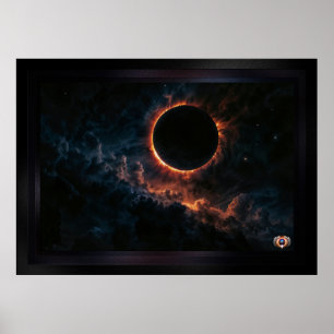 Zonneverduistering die Awe AI Art van Xzendor7 ins Poster