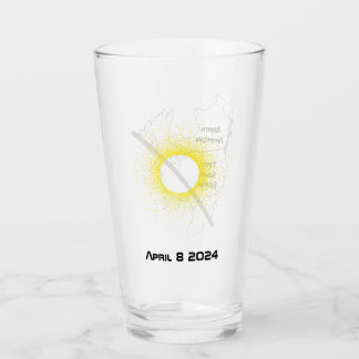 Zonneverduistering souvenir drink glas