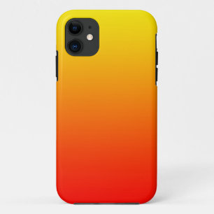 Zonneverloopgeel tot diep rood ombre iPhone 11 hoesje