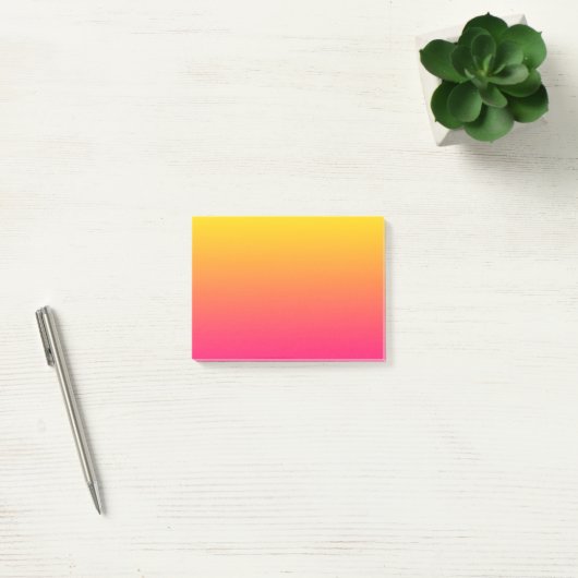 Zonneverloopgeel tot dieproze kleurstof ombre post-it® notes (Kantoor)