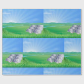 Zonneverlooppapier voor hernieuwbare energie cadeaupapier (Vlak)