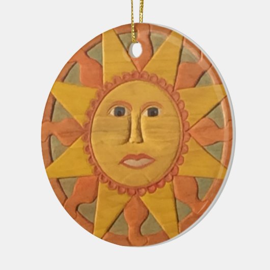 Zonneversiering 2 keramisch ornament (Links)