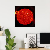 Zonnevlammen worden uit onze zon verwijderd poster (Thuiskantoor)