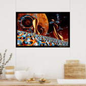 Zonnevlokken II Poster (Keuken)