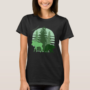 Zonnevrije Natuur Pijn Boom Aesthetisch Minimalist T-shirt