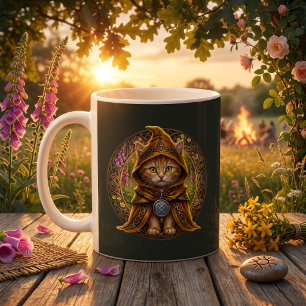 Zonnewende Tabby Zomer Cottagecore Kat Koffiemok