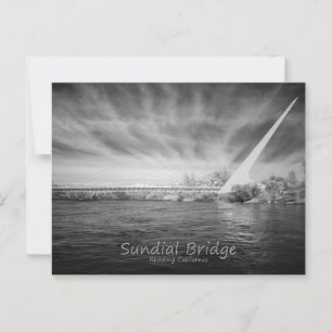 Zonnewijzer Brug Monochroom Briefkaart