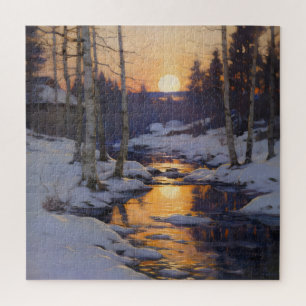 Zonnewinterlandschap Legpuzzel