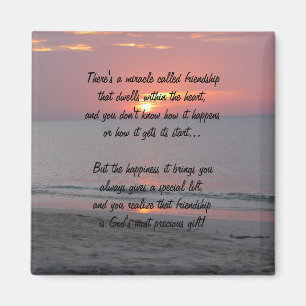 Zonnewonder van vriendschap Poem Magnet Magneet