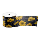 Zonnewortel, wilde zonnebloem in geel en blauw lint (Spoel)