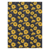 Zonnewortel, wilde zonnebloem in geel en blauw tafelkleed (Voorkant)