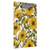 Zonnewortel, wilde zonnebloem op off white klembord (Rechts)