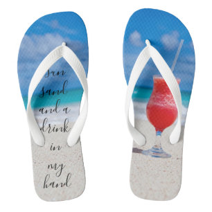 Zonnezand en Drink in de hand Tropical Cocktail Be Teenslippers