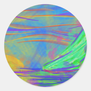 zonnezeil ronde sticker