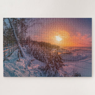 Zonnezelangs zee kust puzzel