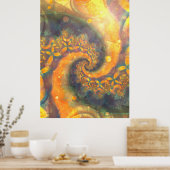 Zonnezon in reliëf poster (Keuken)