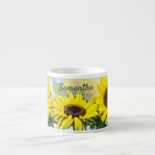 Zonnezonnebloem Aangepaste tekst Espresso Kop (Voorkant)