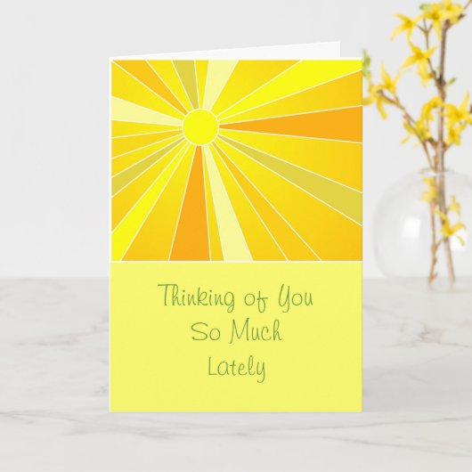 Zonnezonnige denking van jou verzenden kaart (Gele Bloem)