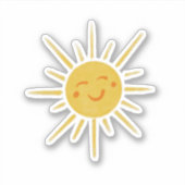 Zonnezonnige Sticker met vinylsnede glimlachen (Voorkant)