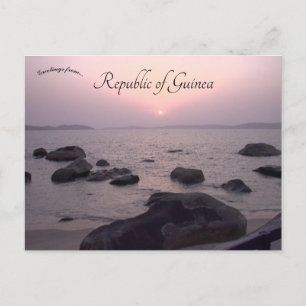 Zonnezonsondergang in Iles de Los Republic of Guin Briefkaart