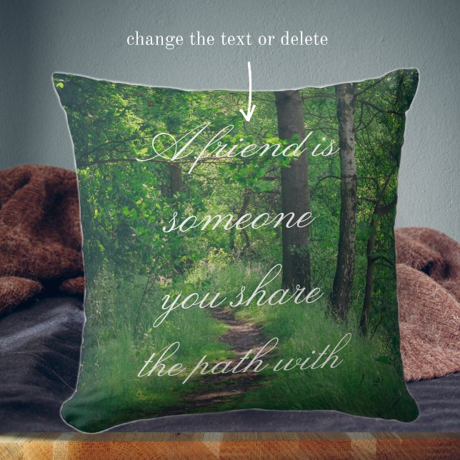 Zonnig bospad kussen (Creator heeft geüpload)