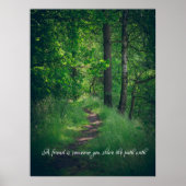 Zonnig bospad poster (Voorkant)