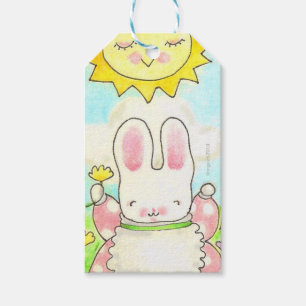 Zonnig de giftlabel van het Konijntje Cadeaulabel