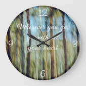 Zonnig dennenbos grote klok (Voorkant)