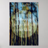 Zonnig dennenbos poster (Voorkant)