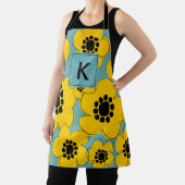 Zonnig geel bloemmonogram schort (Insitu)
