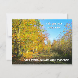 Zonnig herfstbos - Gepersonaliseerd Briefkaart