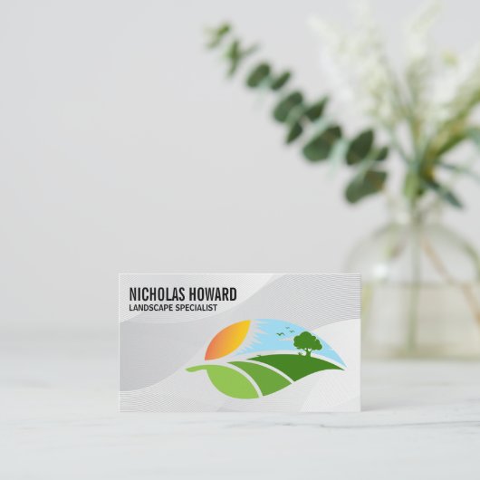 zonnig landschap | groen visitekaartje (Staand voorkant)