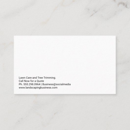 zonnig landschap | groen visitekaartje (Achterkant)