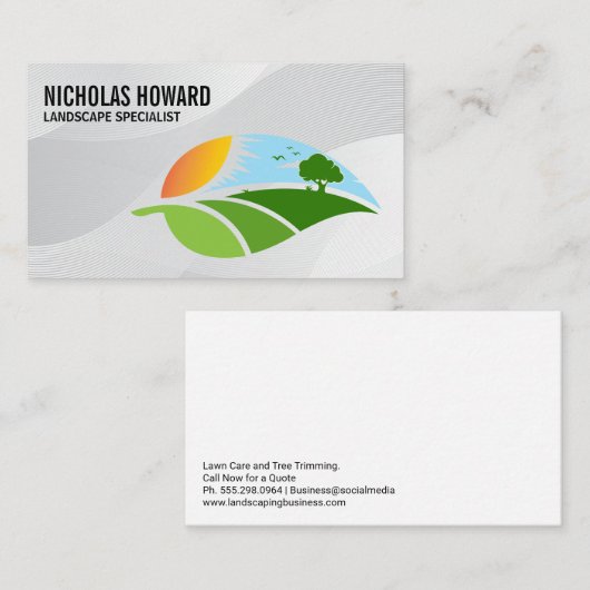 zonnig landschap | groen visitekaartje (Voorkant / Achterkant)