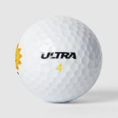 Zonnig ontwerp golfballen (Logo)