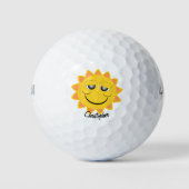 Zonnig ontwerp golfballen (Voorkant)