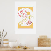 zonnig, retro poster (Keuken)