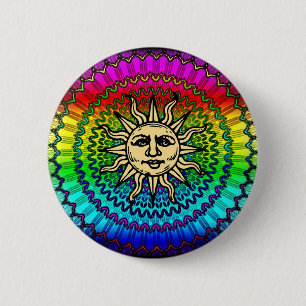 Zonnig Ronde Button 5,7 Cm