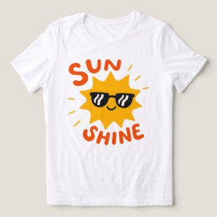 Zonnig Schattig Gelukkig Zon met Zonnebril Retro Tri-Blend Shirt