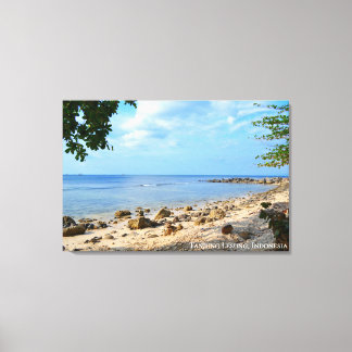 Zonnig strand landschap reisfotografie canvas afdruk