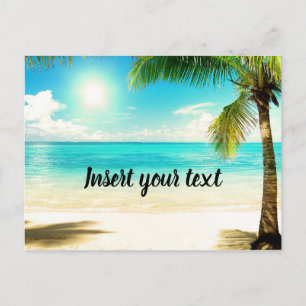  zonnig strandterrein briefkaart